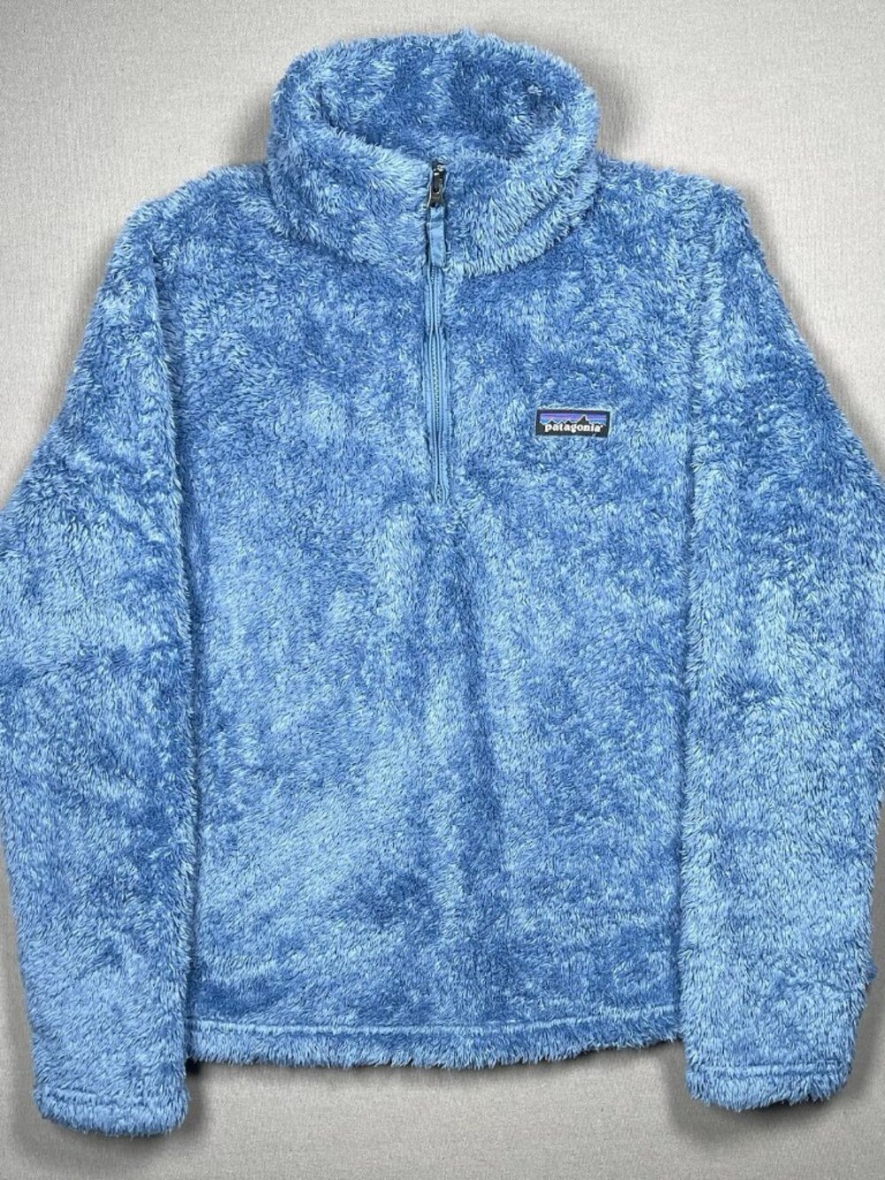 Patagonia Los Gatos 1/4 Zip Pigeon Blue Fleece Pullover Sweater-Women Size Small
